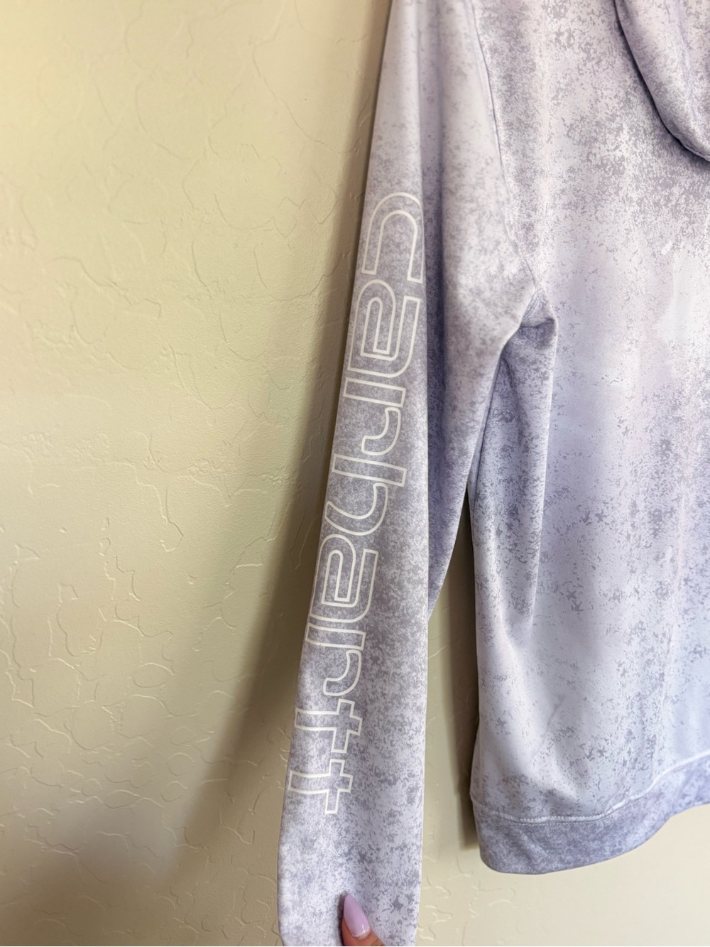 Carhartt Force Sun Defender Hoodie UPF 50 Anti Odor Tie Dye Medium - Picture 7 of 7